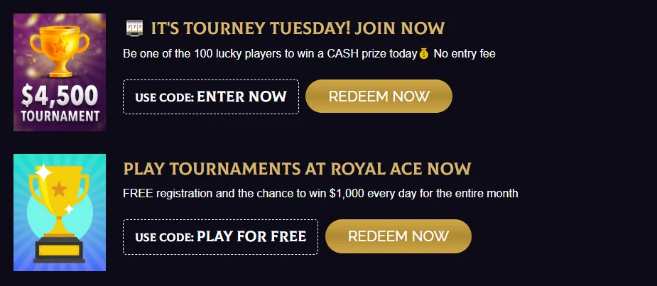 Royal Ace Casino bonus