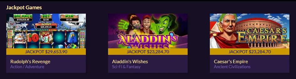 Royal Ace Casino jackpot games