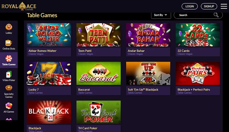 Royal Ace Casino games